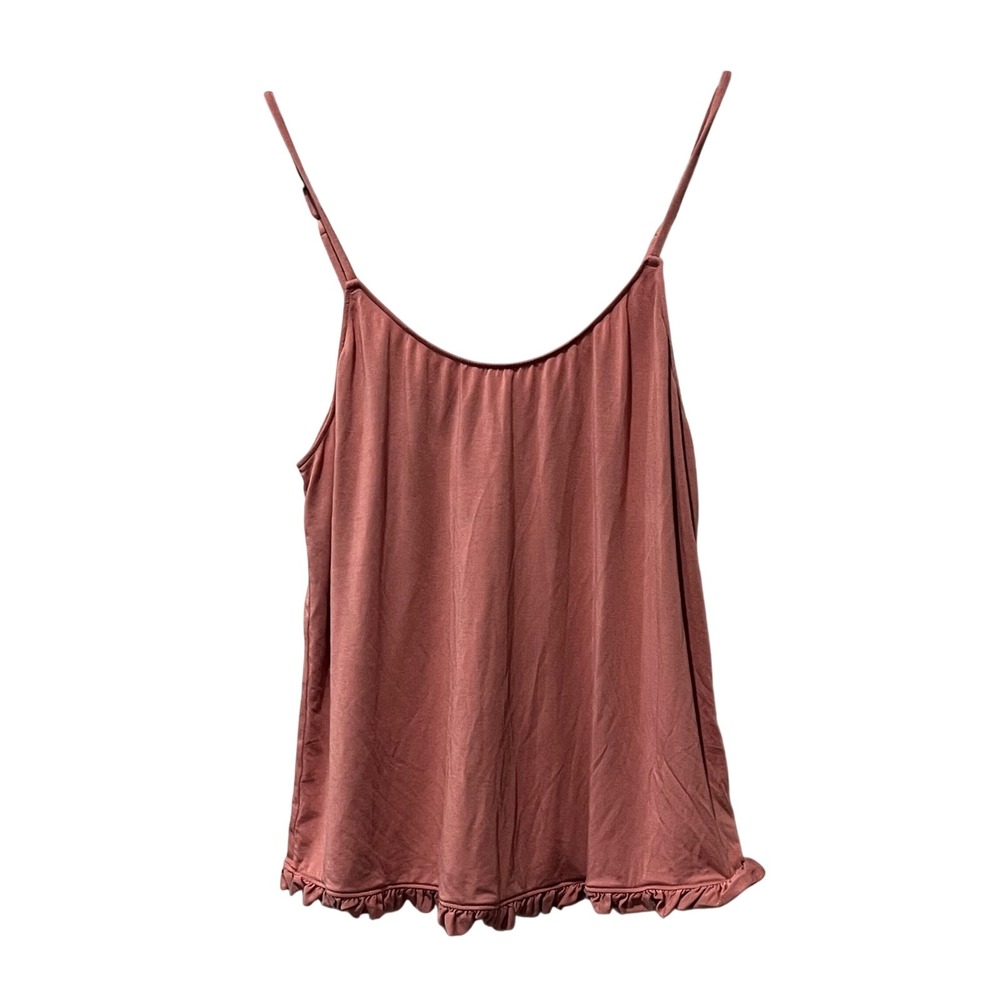 Eberjey Gisele Ruffle Cami Women Medium Pink Tencel Modal Spaghetti Strap